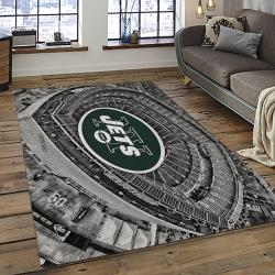 NFL New York Jets Football Team Logo Sport Carpet Rectangle Area Rug For Living Room NYJ47
