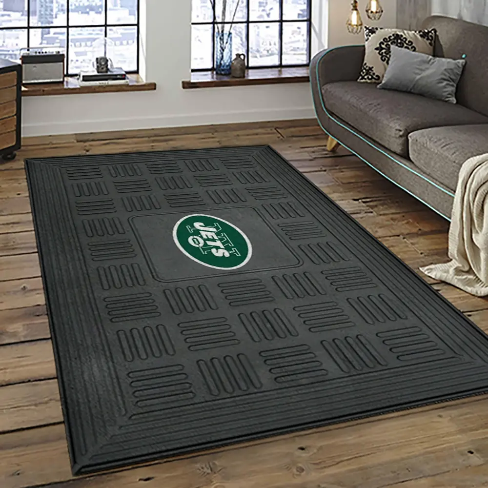 NFL New York Jets Football Team Logo Sport Carpet Rectangle Area Rug For Living Room NYJ50