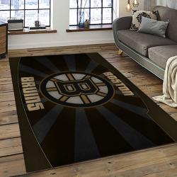 NHL Boston Bruins Hockey Team Logo Sport Carpet Rectangle Area Rug For Living Room BB04