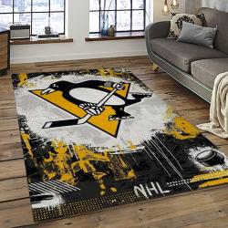 NHL Boston Bruins Hockey Team Logo Sport Carpet Rectangle Area Rug For Living Room BB12