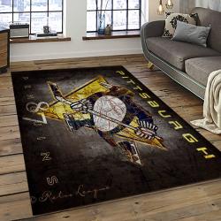 NHL Boston Bruins Hockey Team Logo Sport Carpet Rectangle Area Rug For Living Room BB14