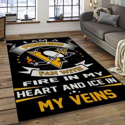 NHL Boston Bruins Hockey Team Logo Sport Carpet Rectangle Area Rug For Living Room BB18