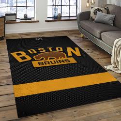 NHL Boston Bruins Hockey Team Logo Sport Carpet Rectangle Area Rug For Living Room BB23