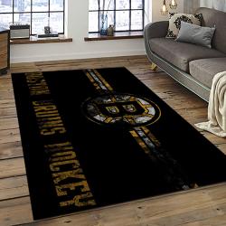 NHL Boston Bruins Hockey Team Logo Sport Carpet Rectangle Area Rug For Living Room BB29