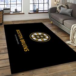 NHL Boston Bruins Hockey Team Logo Sport Carpet Rectangle Area Rug For Living Room BB31