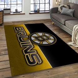 NHL Boston Bruins Hockey Team Logo Sport Carpet Rectangle Area Rug For Living Room BB40