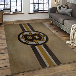 NHL Boston Bruins Hockey Team Logo Sport Carpet Rectangle Area Rug For Living Room BB48