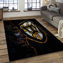 NHL Boston Bruins Hockey Team Logo Sport Carpet Rectangle Area Rug For Living Room BB52