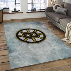 NHL Boston Bruins Hockey Team Logo Sport Carpet Rectangle Area Rug For Living Room BB53