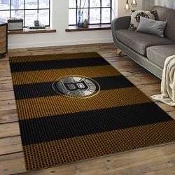 NHL Boston Bruins Hockey Team Logo Sport Carpet Rectangle Area Rug For Living Room BB54