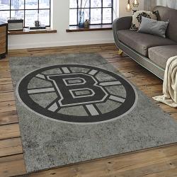 NHL Boston Bruins Hockey Team Logo Sport Carpet Rectangle Area Rug For Living Room BB56