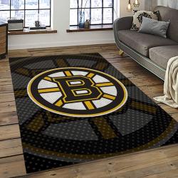 NHL Boston Bruins Hockey Team Logo Sport Carpet Rectangle Area Rug For Living Room BB57