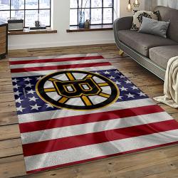 NHL Boston Bruins Hockey Team Logo Sport Carpet Rectangle Area Rug For Living Room BB58