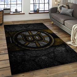 NHL Boston Bruins Hockey Team Logo Sport Carpet Rectangle Area Rug For Living Room BB61