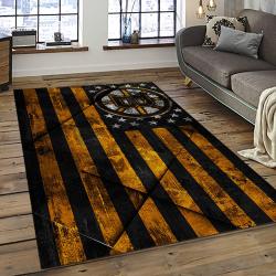 NHL Boston Bruins Hockey Team Logo Sport Carpet Rectangle Area Rug For Living Room BB64