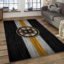 NHL Boston Bruins Hockey Team Logo Sport Carpet Rectangle Area Rug For Living Room BB69