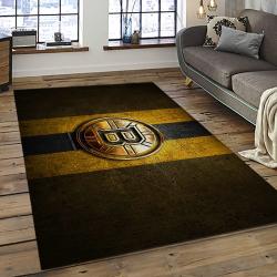 NHL Boston Bruins Hockey Team Logo Sport Carpet Rectangle Area Rug For Living Room BB74