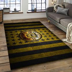 NHL Boston Bruins Hockey Team Logo Sport Carpet Rectangle Area Rug For Living Room BB75