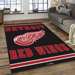 NHL Detroit Red Wings Hockey Team Logo Sport Carpet Rectangle Area Rug For Living Room DRW03