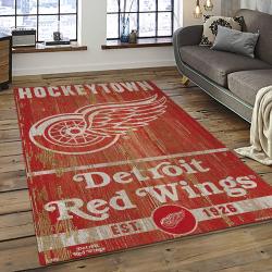 NHL Detroit Red Wings Hockey Team Logo Sport Carpet Rectangle Area Rug For Living Room DRW11