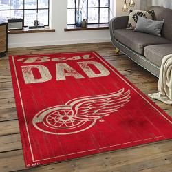 NHL Detroit Red Wings Hockey Team Logo Sport Carpet Rectangle Area Rug For Living Room DRW12