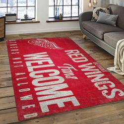 NHL Detroit Red Wings Hockey Team Logo Sport Carpet Rectangle Area Rug For Living Room DRW13