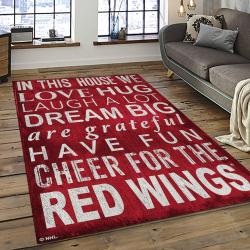 NHL Detroit Red Wings Hockey Team Logo Sport Carpet Rectangle Area Rug For Living Room DRW14