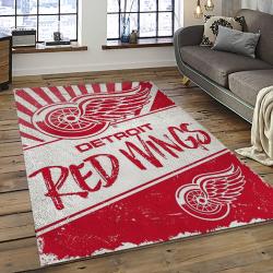 NHL Detroit Red Wings Hockey Team Logo Sport Carpet Rectangle Area Rug For Living Room DRW17