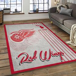 NHL Detroit Red Wings Hockey Team Logo Sport Carpet Rectangle Area Rug For Living Room DRW19