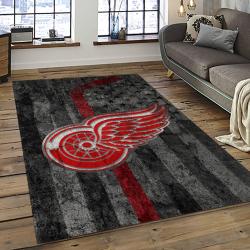 NHL Detroit Red Wings Hockey Team Logo Sport Carpet Rectangle Area Rug For Living Room DRW20