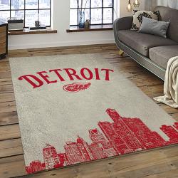 NHL Detroit Red Wings Hockey Team Logo Sport Carpet Rectangle Area Rug For Living Room DRW21
