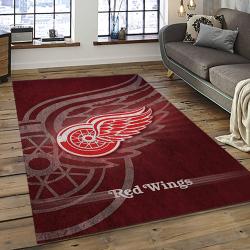 NHL Detroit Red Wings Hockey Team Logo Sport Carpet Rectangle Area Rug For Living Room DRW22