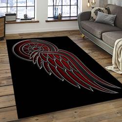 NHL Detroit Red Wings Hockey Team Logo Sport Carpet Rectangle Area Rug For Living Room DRW23