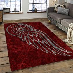 NHL Detroit Red Wings Hockey Team Logo Sport Carpet Rectangle Area Rug For Living Room DRW25