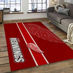 NHL Detroit Red Wings Hockey Team Logo Sport Carpet Rectangle Area Rug For Living Room DRW35