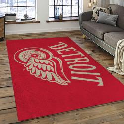 NHL Detroit Red Wings Hockey Team Logo Sport Carpet Rectangle Area Rug For Living Room DRW37