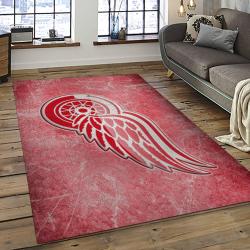 NHL Detroit Red Wings Hockey Team Logo Sport Carpet Rectangle Area Rug For Living Room DRW40