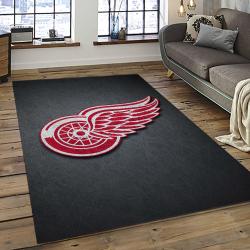 NHL Detroit Red Wings Hockey Team Logo Sport Carpet Rectangle Area Rug For Living Room DRW42