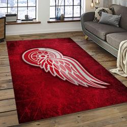 NHL Detroit Red Wings Hockey Team Logo Sport Carpet Rectangle Area Rug For Living Room DRW44