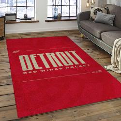 NHL Detroit Red Wings Hockey Team Logo Sport Carpet Rectangle Area Rug For Living Room DRW47