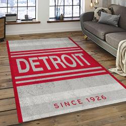 NHL Detroit Red Wings Hockey Team Logo Sport Carpet Rectangle Area Rug For Living Room DRW49