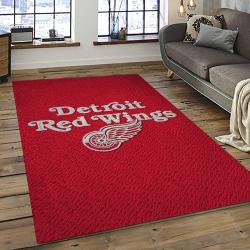 NHL Detroit Red Wings Hockey Team Logo Sport Carpet Rectangle Area Rug For Living Room DRW51