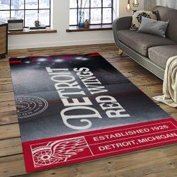NHL Detroit Red Wings Hockey Team Logo Sport Carpet Rectangle Area Rug For Living Room DRW53