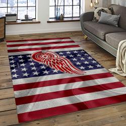 NHL Detroit Red Wings Hockey Team Logo Sport Carpet Rectangle Area Rug For Living Room DRW58