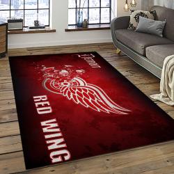 NHL Detroit Red Wings Hockey Team Logo Sport Carpet Rectangle Area Rug For Living Room DRW59