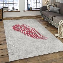 NHL Detroit Red Wings Hockey Team Logo Sport Carpet Rectangle Area Rug For Living Room DRW60