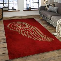 NHL Detroit Red Wings Hockey Team Logo Sport Carpet Rectangle Area Rug For Living Room DRW61