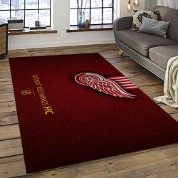 NHL Detroit Red Wings Hockey Team Logo Sport Carpet Rectangle Area Rug For Living Room DRW69