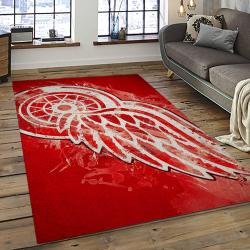 NHL Detroit Red Wings Hockey Team Logo Sport Carpet Rectangle Area Rug For Living Room DRW70