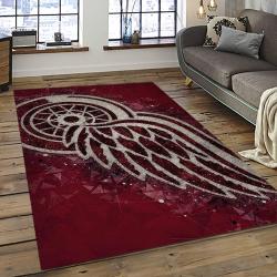 NHL Detroit Red Wings Hockey Team Logo Sport Carpet Rectangle Area Rug For Living Room DRW71